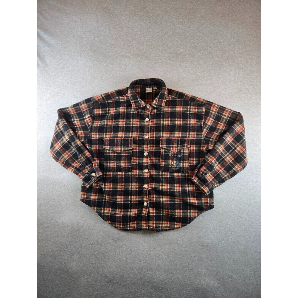 HARRY POTTER Womens Flannel Shirt Shaket Jacket XL Wool Blend HOGWARTS Relaxed - Picture 2 of 9